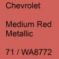 Preview: Chevrolet, Medium Red Metallic, 71 / WA8772.